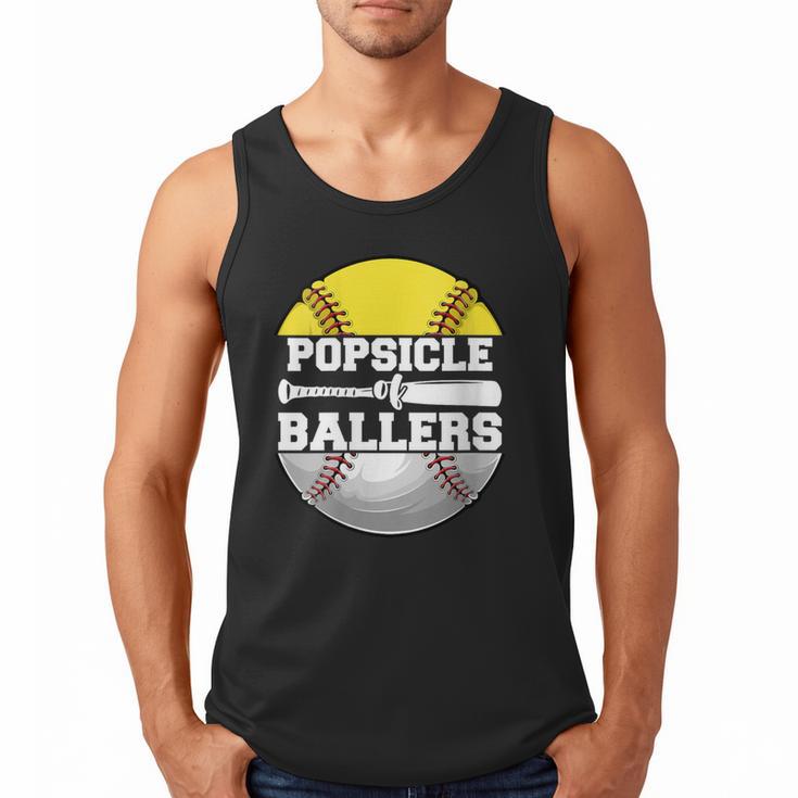 Popsicle Of Ballers Softball Baseball Dad Men Tank Top