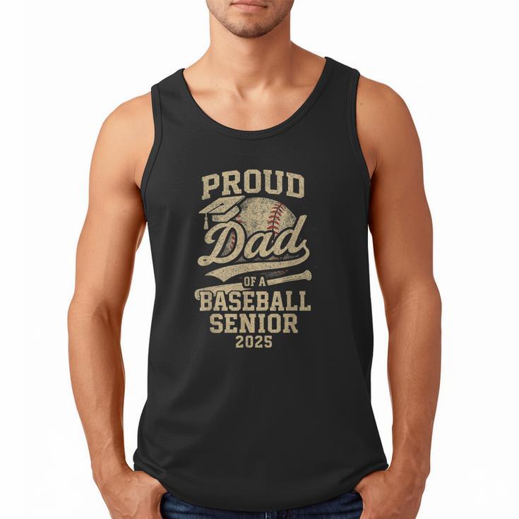 Proud Dad Of A Baseball 2025 Senior Vintage Baseball Dad Men Tank Top