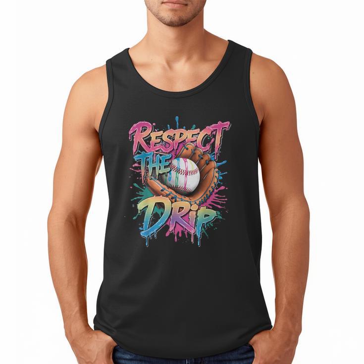 Respect The Drip Baseball Drip Glove Youth Boys Girls Player Men Tank Top