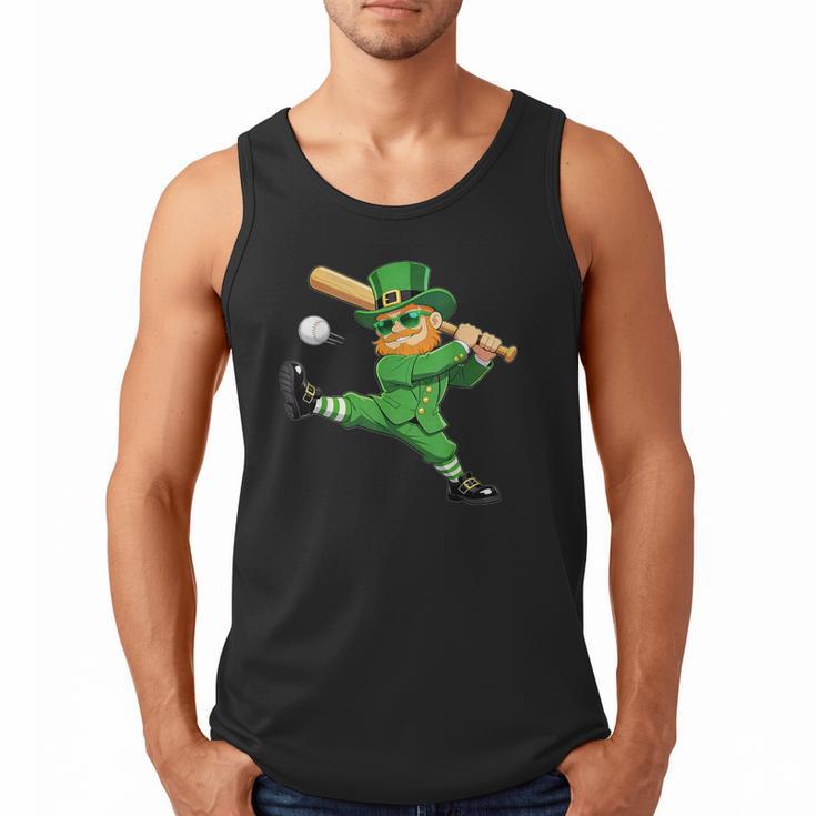Retro Leprechaun Baseball St Patricks Day Sport Men Boy Kids Men Tank Top