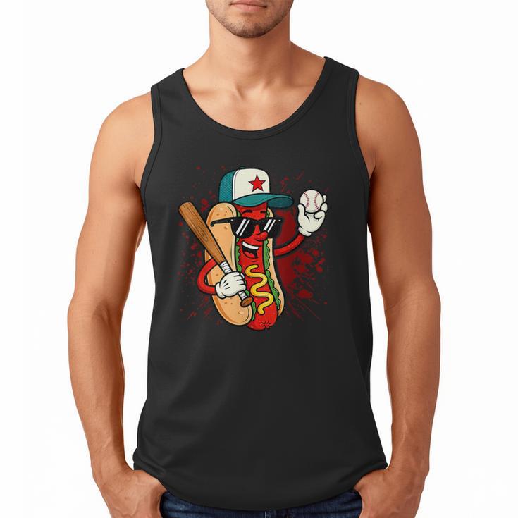 Retro Vintage Baseball Hot Dogs Men Tank Top
