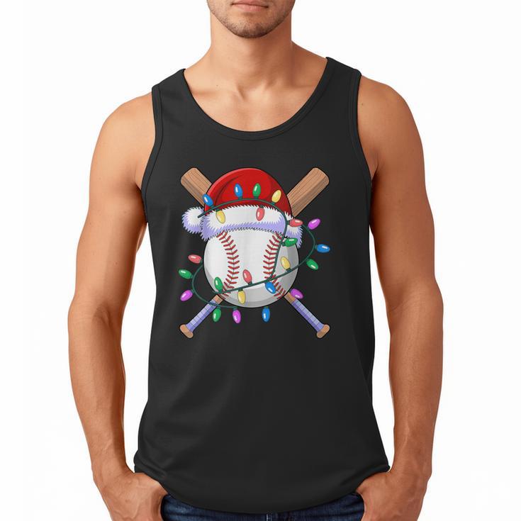 Santa Sports Christmas Baseball Player Men Tank Top