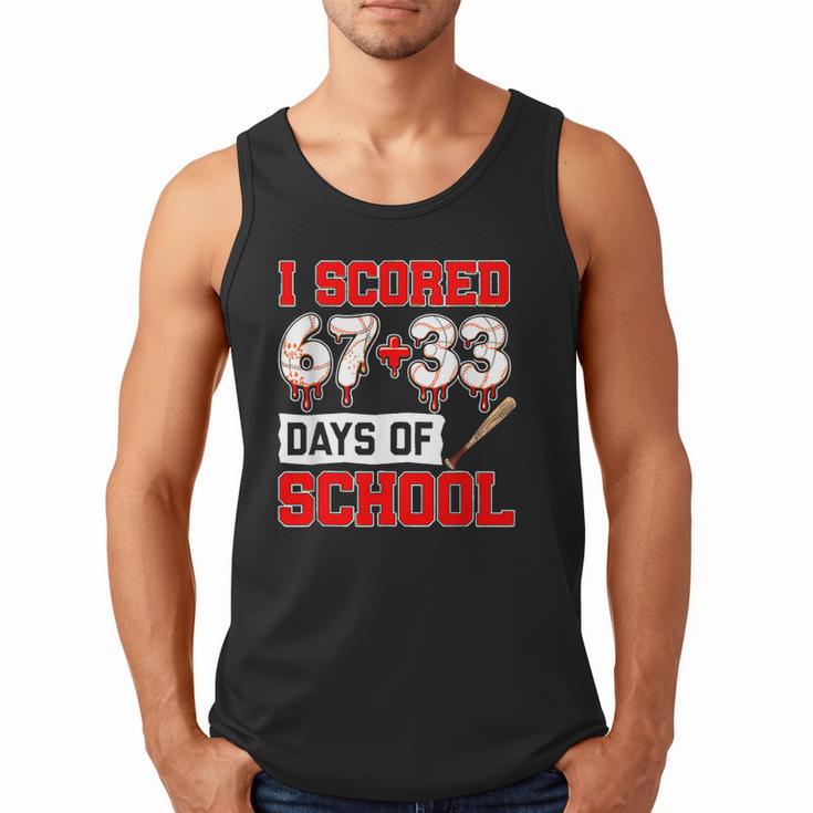 I Scored 6733 100th Days Of School Baseball Six Seven Meme Men Tank Top