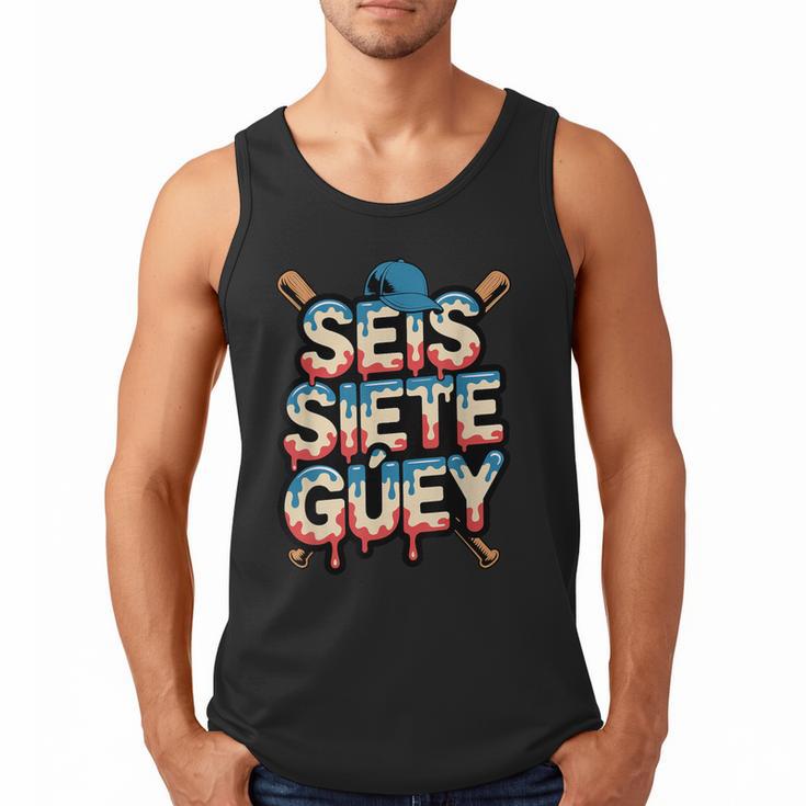 SEIS Siete Guey Baseball Drip Mexico Spanish 67 Slang Boys Men Tank Top