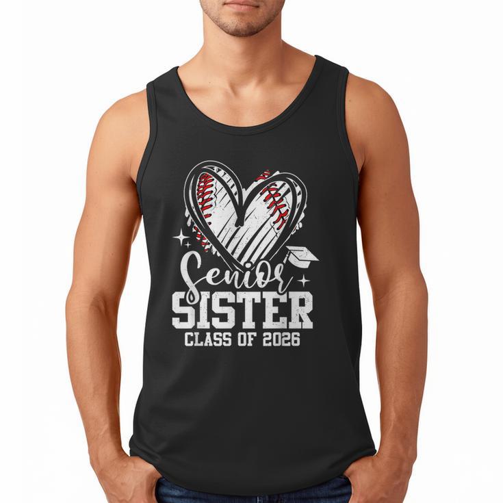 Senior Sister Class Of 2026 Baseball Graduation Heart Men Tank Top
