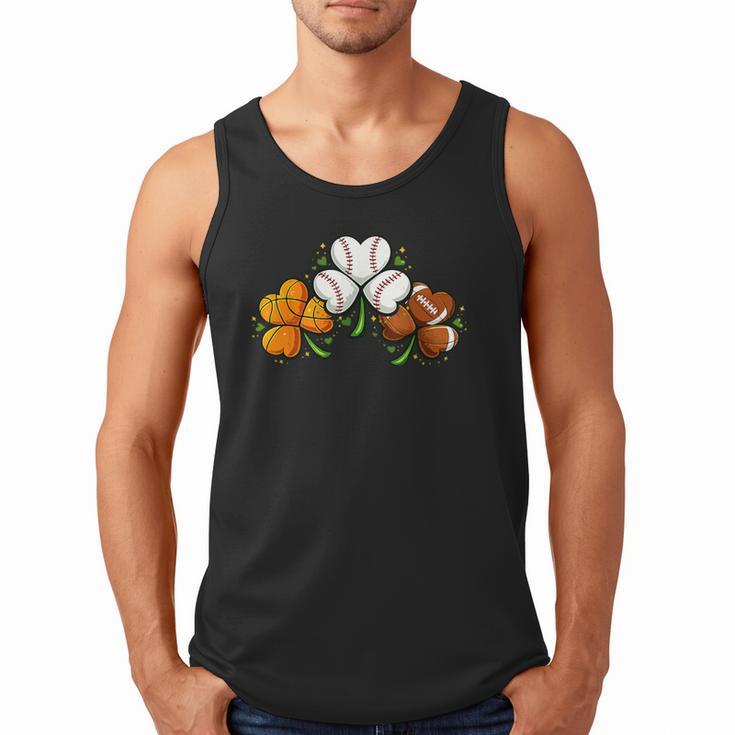 Shamrock Baseball Basketball Football St Patricks Day Men Tank Top