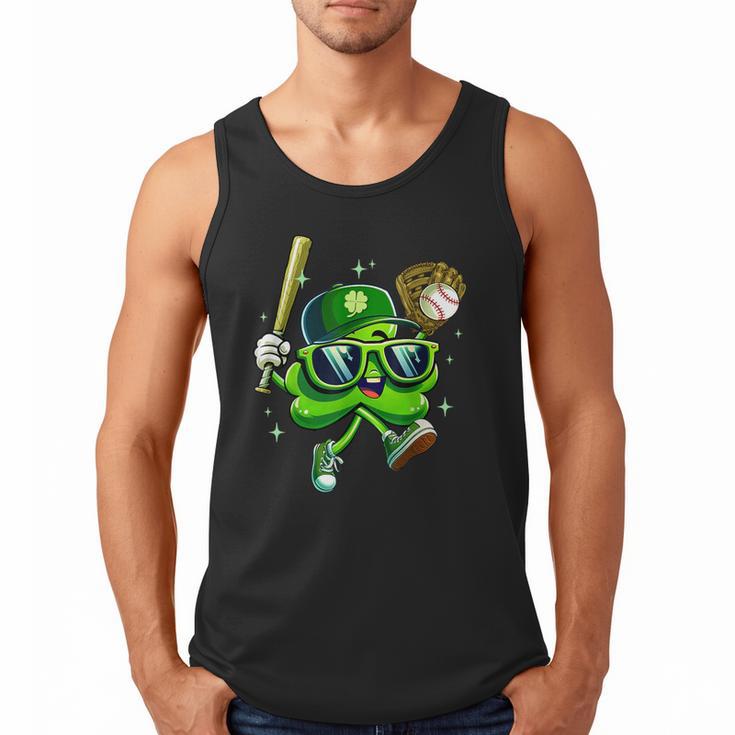 Shamrock Lucky Clover Baseball Patricks Day Family Matching Men Tank Top