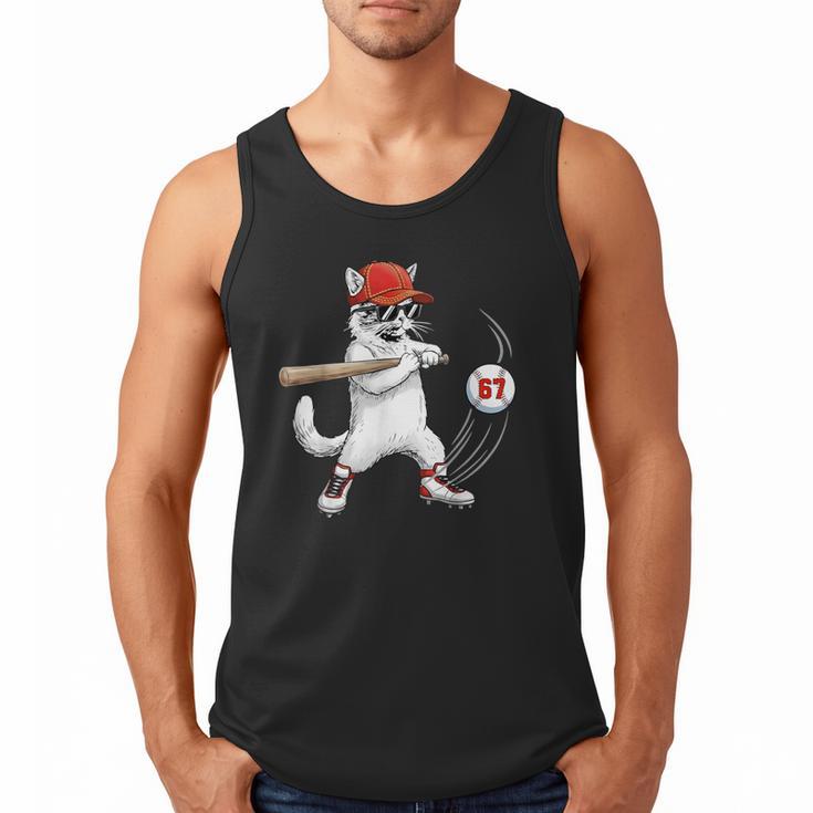 Six Seven 67 Baseball Cat Birthday Men Kids Boys Men Tank Top