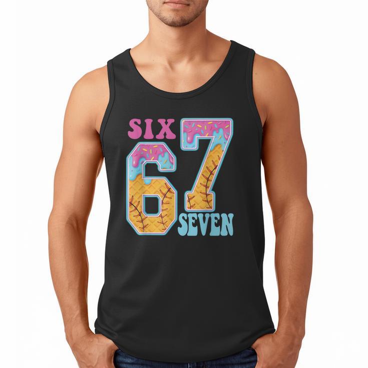 Six Seven Drip Baseball Player Number 67 Or 67th Birthday Men Tank Top