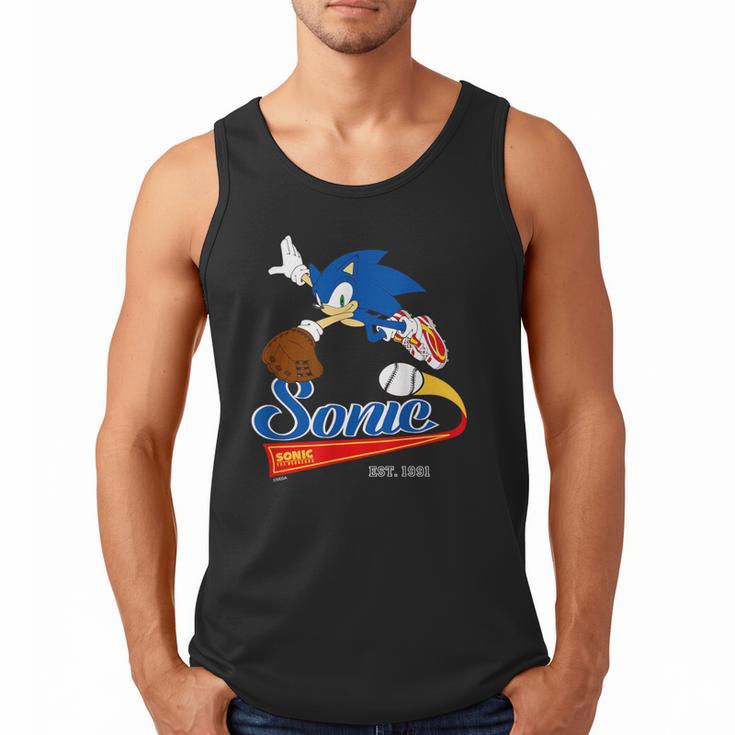 Sonic The Hedgehog Sonic Baseball Est 1991 Men Tank Top
