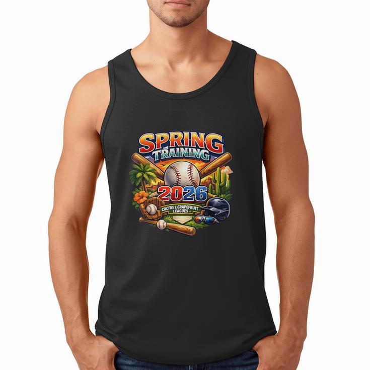 Spring Training 2026 Baseball Fan Retro Palm Cactus Men Tank Top