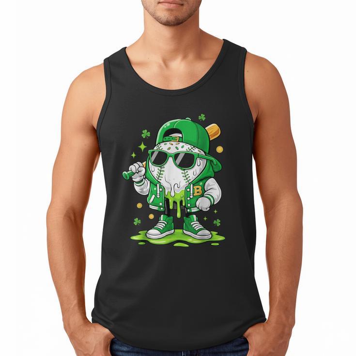St Patrick Day Baseball Drip Ice Cream Men Boys Kids Men Tank Top