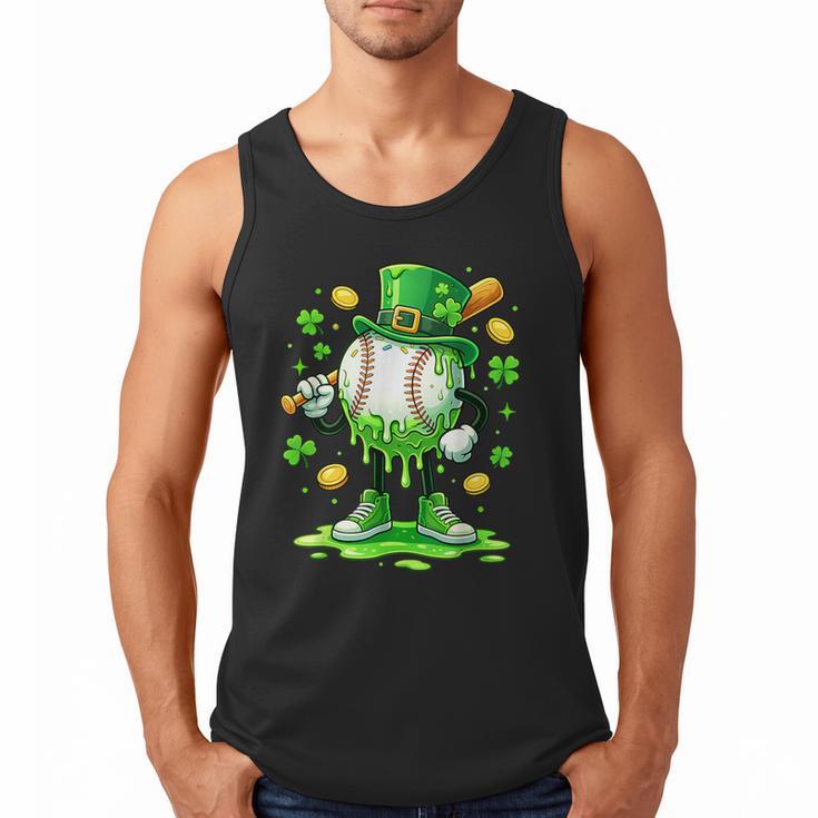St Patrick Day Baseball Drip Ice Cream Baseball Men Tank Top