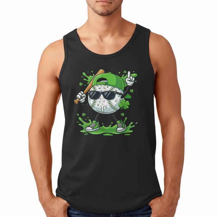 St Patrick Day Baseball Drip Ice Cream Baseball Player Men Men Tank Top