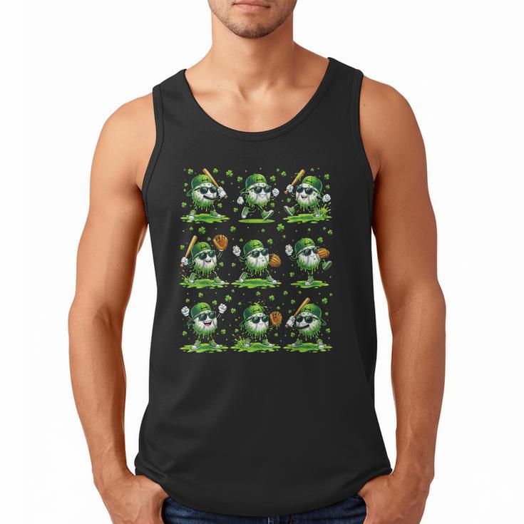 St Patricks Day Baseball Ice Cream Boys Baseball Player Men Tank Top