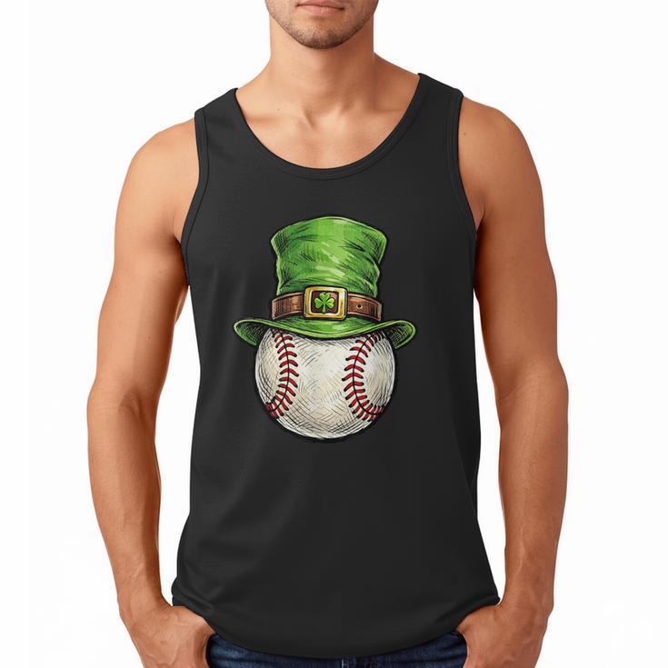 St Patricks Day Baseball Player Leprechaun Hat Men Boys Kids Men Tank Top