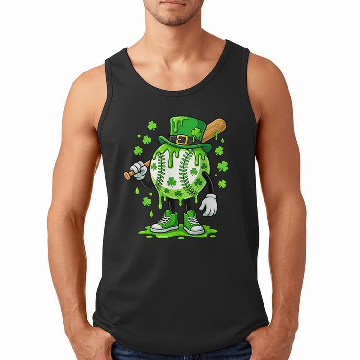 St Patricks Day Shamrock Baseball Drip Icecream Irish Boys Men Tank Top