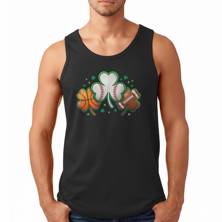 St Patricks Day Shamrock Sports Baseball Basketball Football Men Tank Top