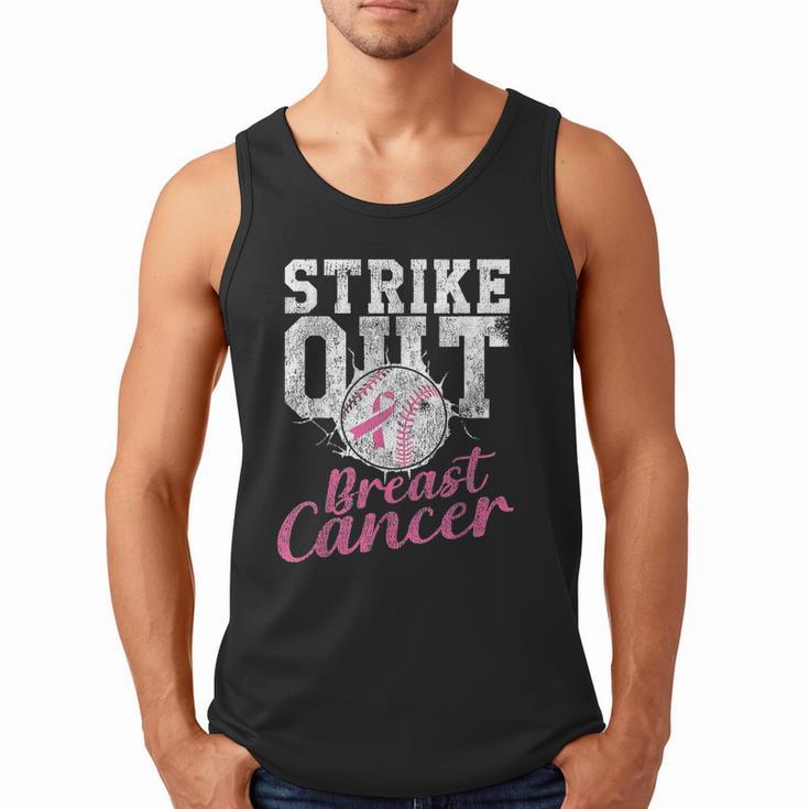 Strike Out Breast Cancer Baseball Warrior Men Tank Top