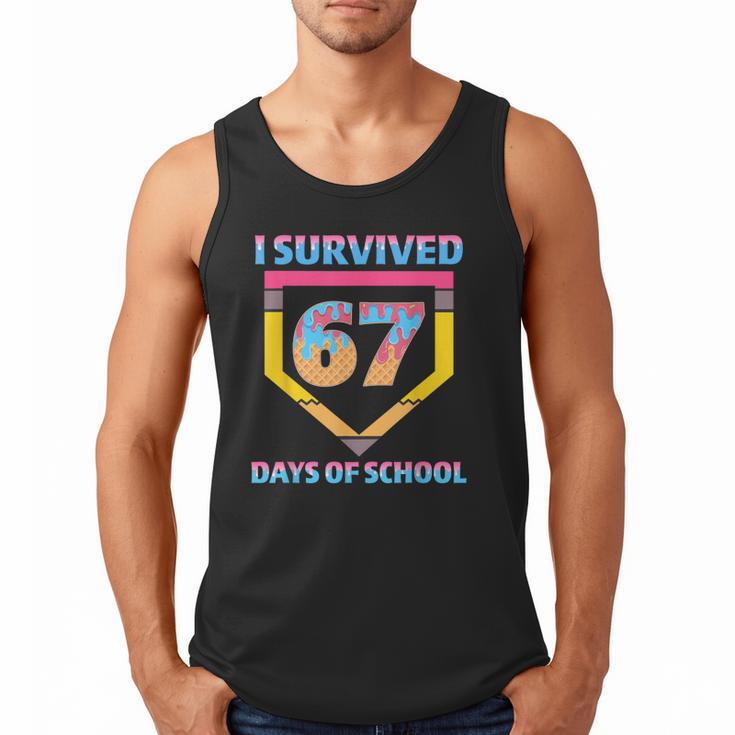 I Survived 67 Days Of School Baseball Trend For Boys Girls Men Tank Top