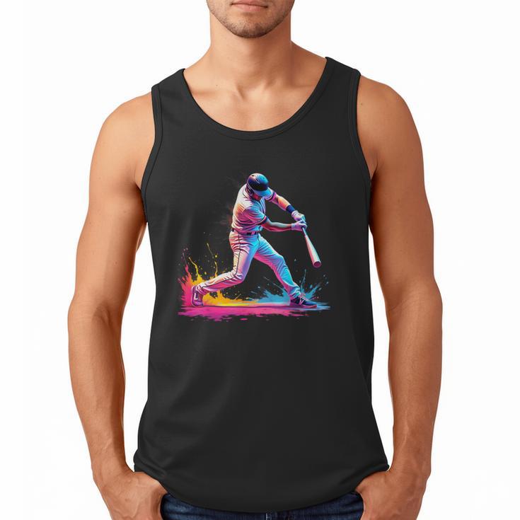Tie Dye Baseball Dad Fathers Day Men Tank Top Tie Dye Baseball Dad Fathers Day Men Tank Top