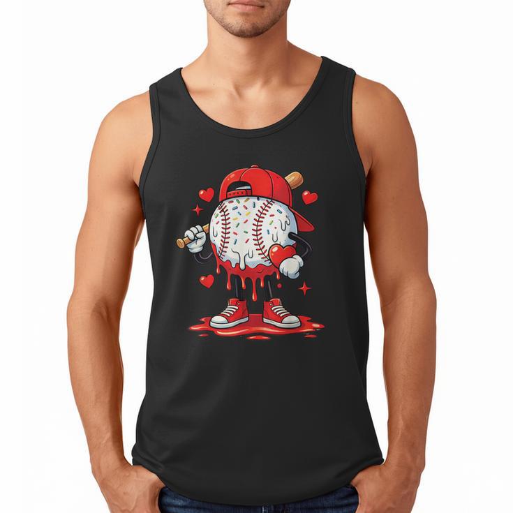 Valentine Baseball Drip Ice Cream Youth Boys Couples Men Tank Top