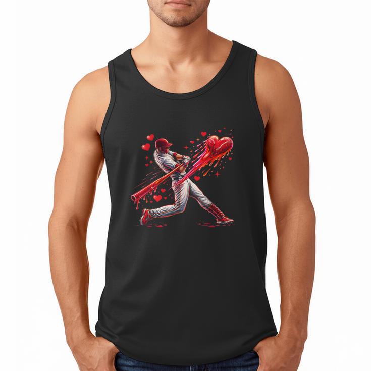 Valentine Baseball Player Drip Men Tank Top