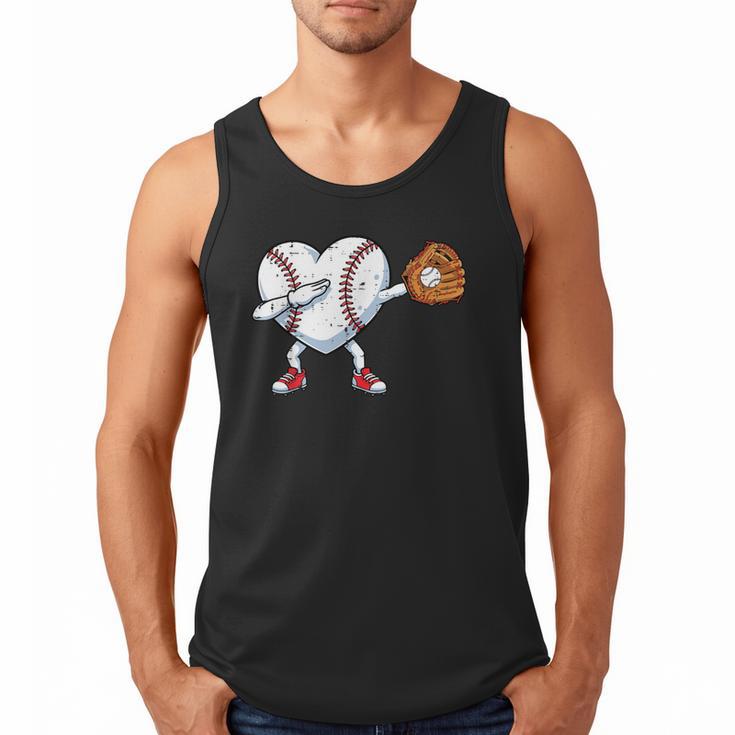 Valentines Day Baseball Ball Heart Dab Boys Kids Men Men Tank Top
