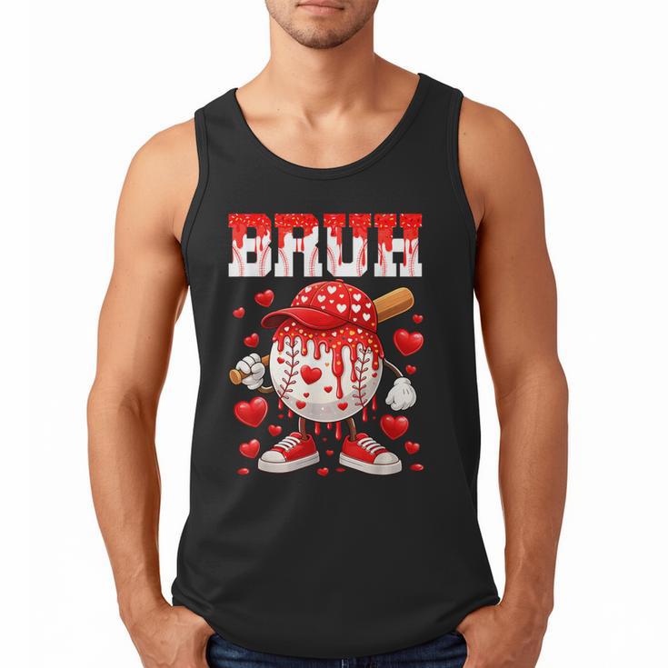 Valentines Day Baseball Drip Boys Bruh Ice Cream Toddler Kid Men Tank Top