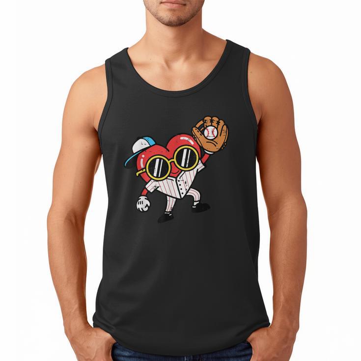 Valentines Day Baseball Heart Gloves Cute Boys Kid Youth Men Men Tank Top