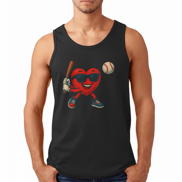 Valentines Day Baseball Red Heart Love Boys Kids Tee Men Tank Top