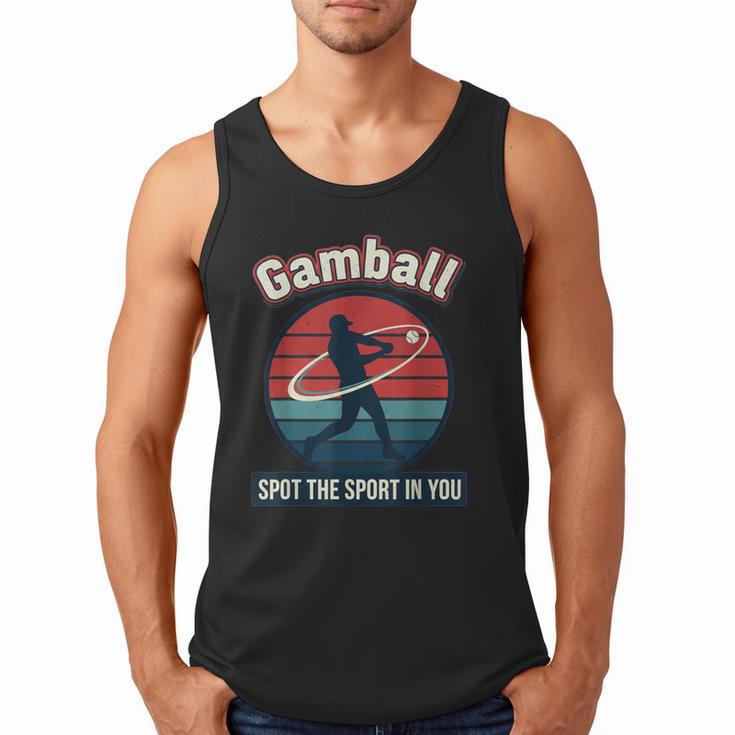 Vintage Baseball Batter Retro Sports Circle Graphic Men Tank Top