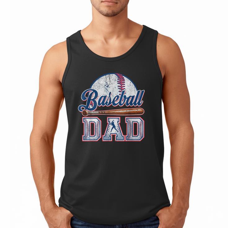 Vintage Baseball Dad Happy Fathers Day For Men Sports Lovers Men Tank Top