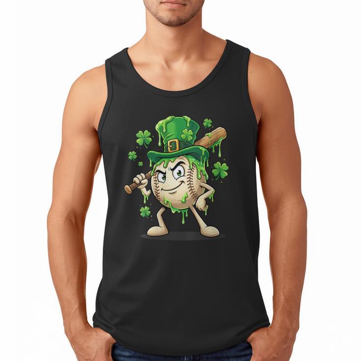 Women's St Patricks Day Baseball Leprechaun Shamrock Player Boys Kid Men Tank Top