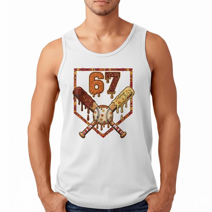 67 Baseball Drip Thanksgiving Six Seven Boys Teens Kids Men Tank Top