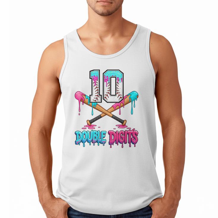Baseball 10 Year Old Ice Cream Drip 10th Bday Double Digits Men Tank Top Baseball 10 Year Old Ice Cream Drip 10th Bday Double Digits Men Tank Top