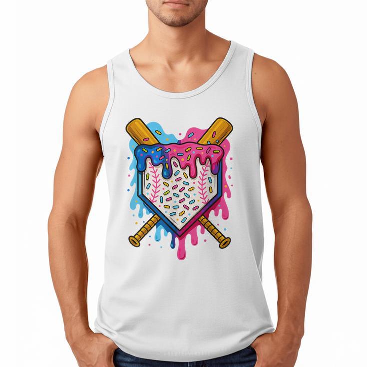 Baseball Boys Ice Cream Drip Baseball Men Tank Top
