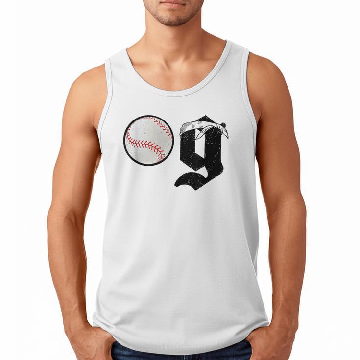 Baseball Dad Coach Old Head OG Old School Baller White Men Tank Top