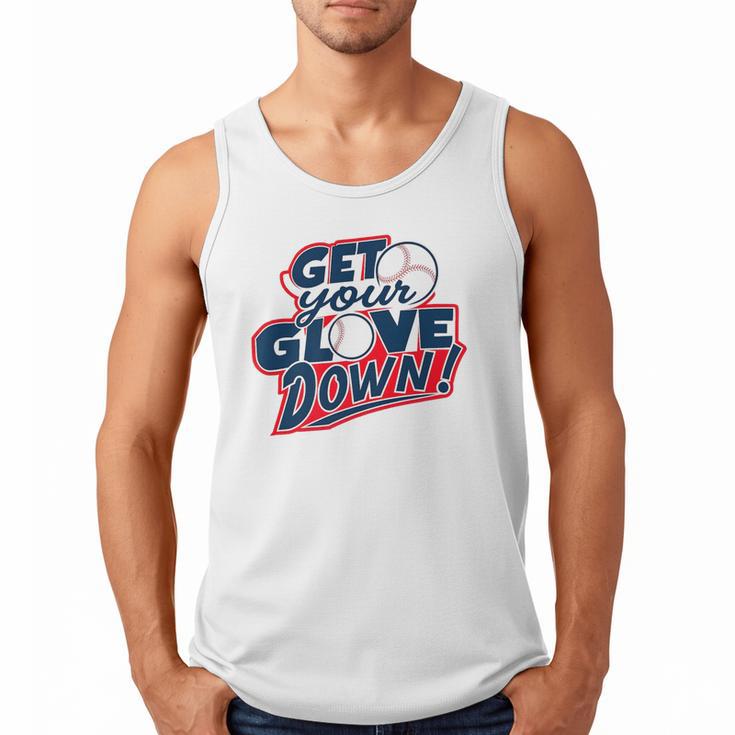 Baseball Dad Coach Training Saying Get Your Glove Down Premium Men Tank Top