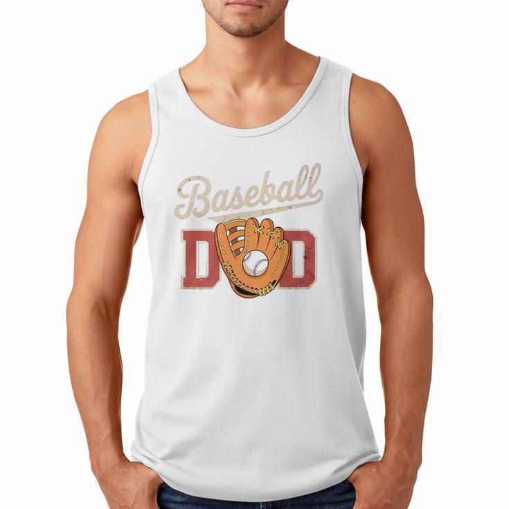 Baseball Dad Fireball Sports Father Fathers Day Daddy Premium Men Tank Top