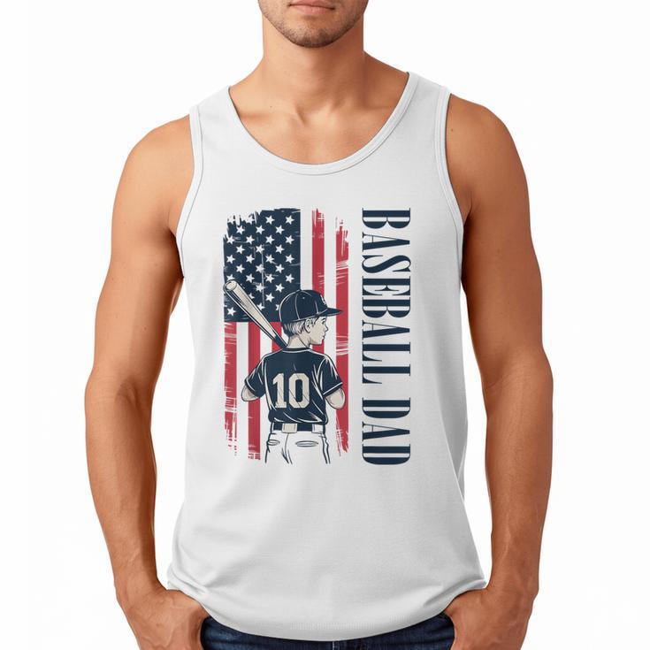 Baseball Dad Flag Tee I Raised Mine Ballpark Dad Men Tank Top