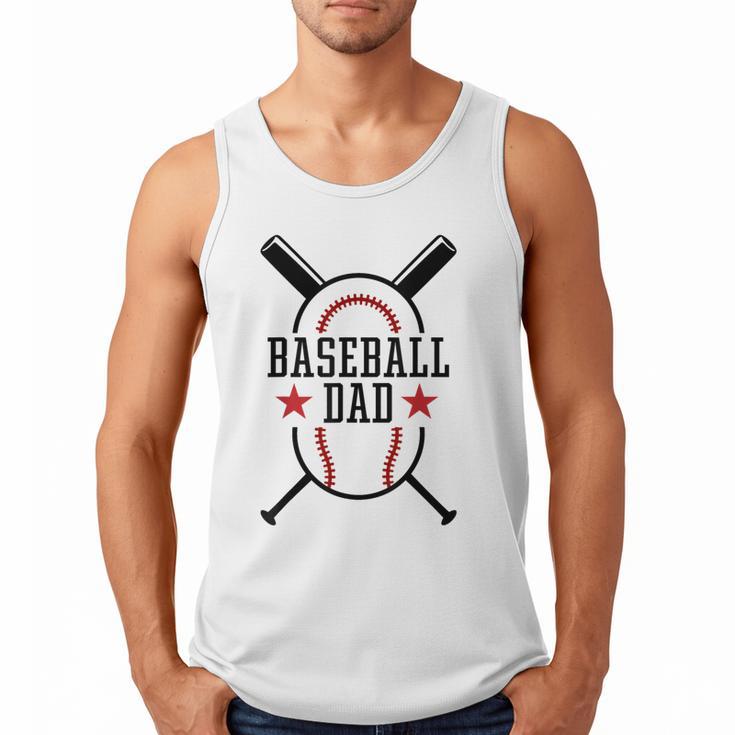 Baseball Dad Happy Fathers Day Wife Daughter Son Game Day Men Tank Top