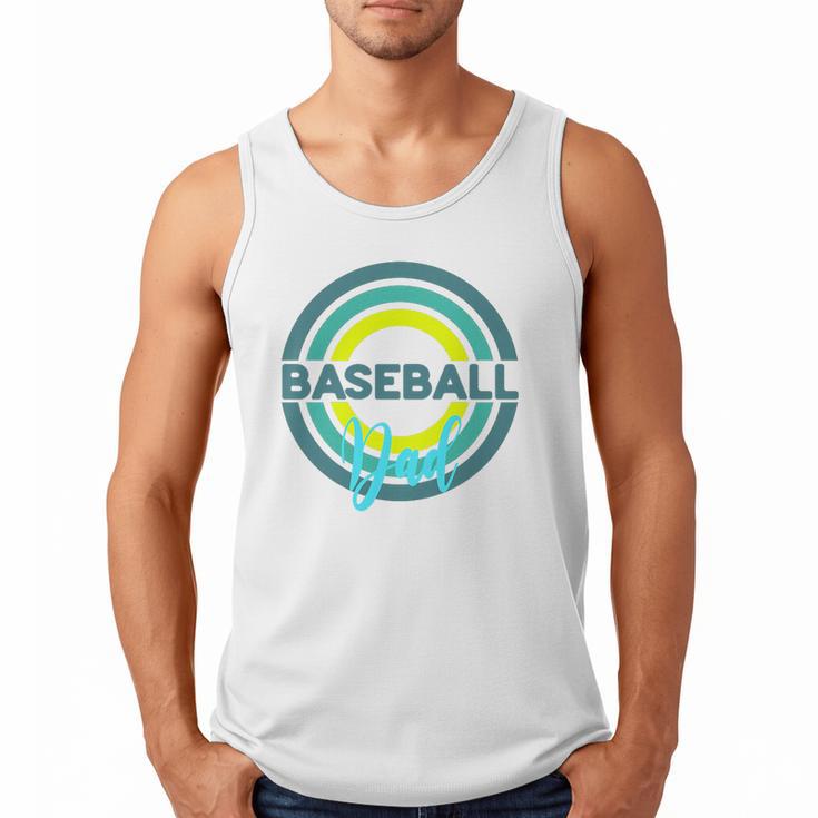 Baseball Dad With Modern Baseball Circles Premium Tri-Blend Men Tank Top