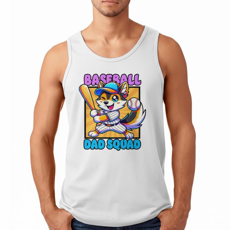 Baseball Dad Squad Fox On The Bat Premium Men Tank Top