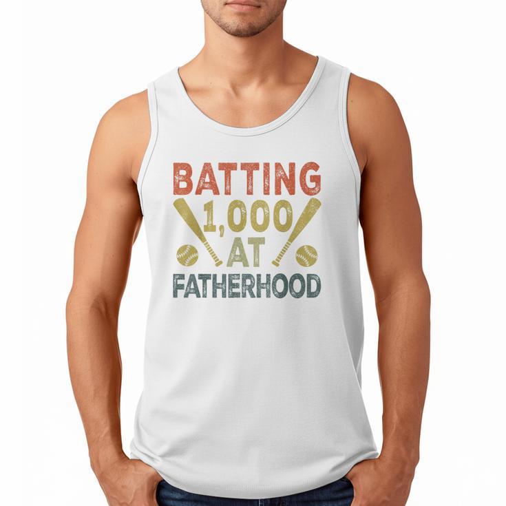 Baseball Dad Vintage Batting 1000 At Fatherhood Men Tank Top