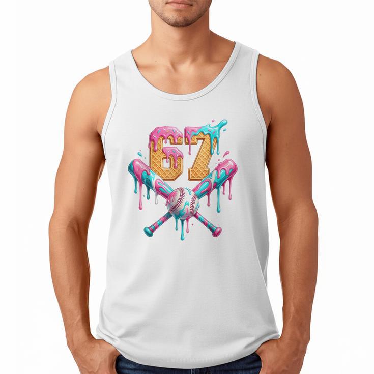 Baseball Drip 67 Six Seven Number 67 Player 67th Birthday Men Tank Top