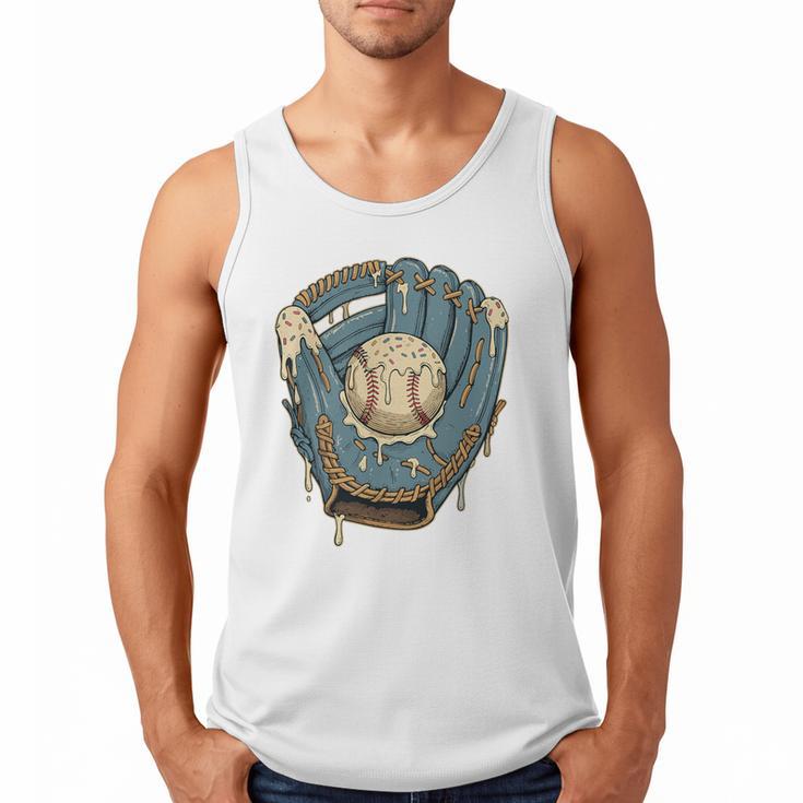 Baseball Drip Ice Cream Glove With Sprinkles And Ball Youth Premium Tri-Blend Men Tank Top