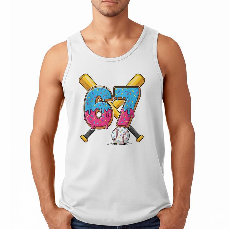 Baseball Drip Number 67 Player 67th Birthday Meme Gen Alpha Men Tank Top