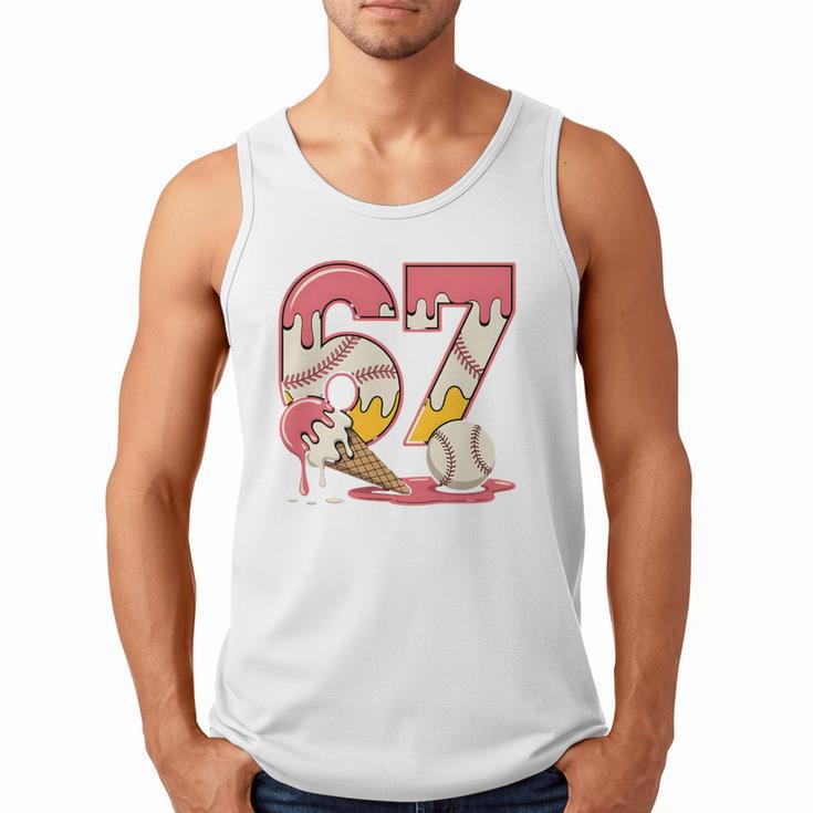 Baseball Drip Number 67 Player Ice Cream Or 67th Birthday Men Tank Top Baseball Drip Number 67 Player Ice Cream Or 67th Birthday Men Tank Top