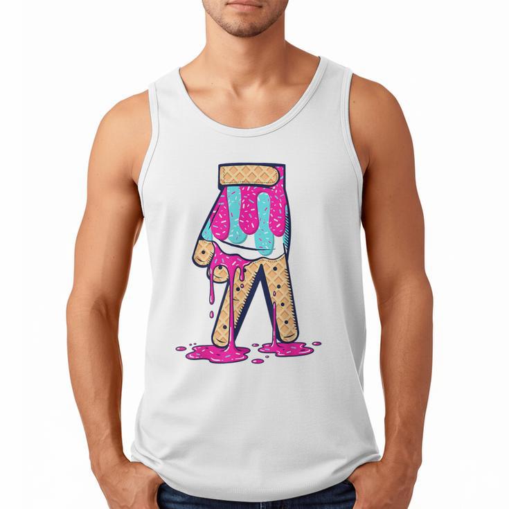 Baseball Ice Cream Drip Boys Glove Sprinkles Baseball Lover Men Tank Top